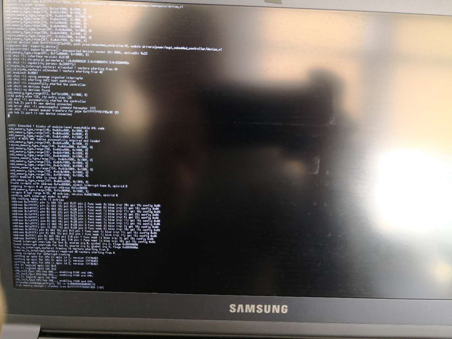 screen debug log